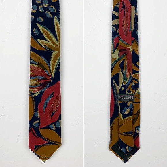 BOLGHERI Made In Italy Silk Tie - Picture 2 of 5